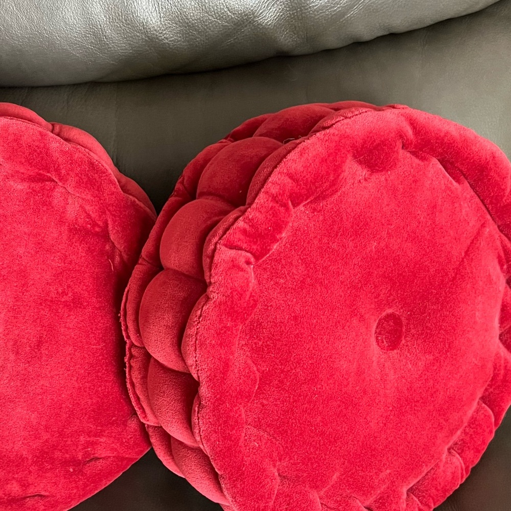 Set of two velvet throw pillows